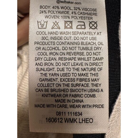 TED BAKER LONDON Lheo Jumper Scalloped Layered Sweater, Sz 3 (US 8) - Picture 11 of 11